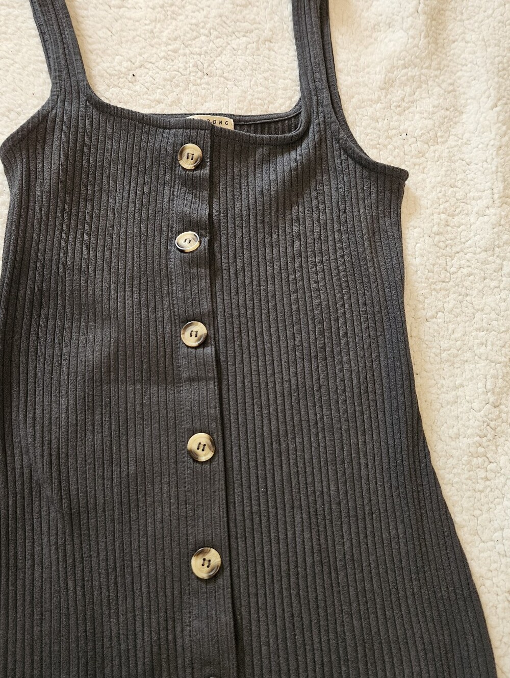 BILLABONG NISSI HENLEY Ribbed Bodycon DRESS Size M - Picture 10 of 11